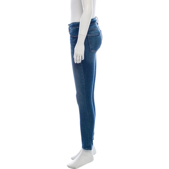 FRAME Mid-Rise Skinny Jeans 27 - Picture 3 of 6